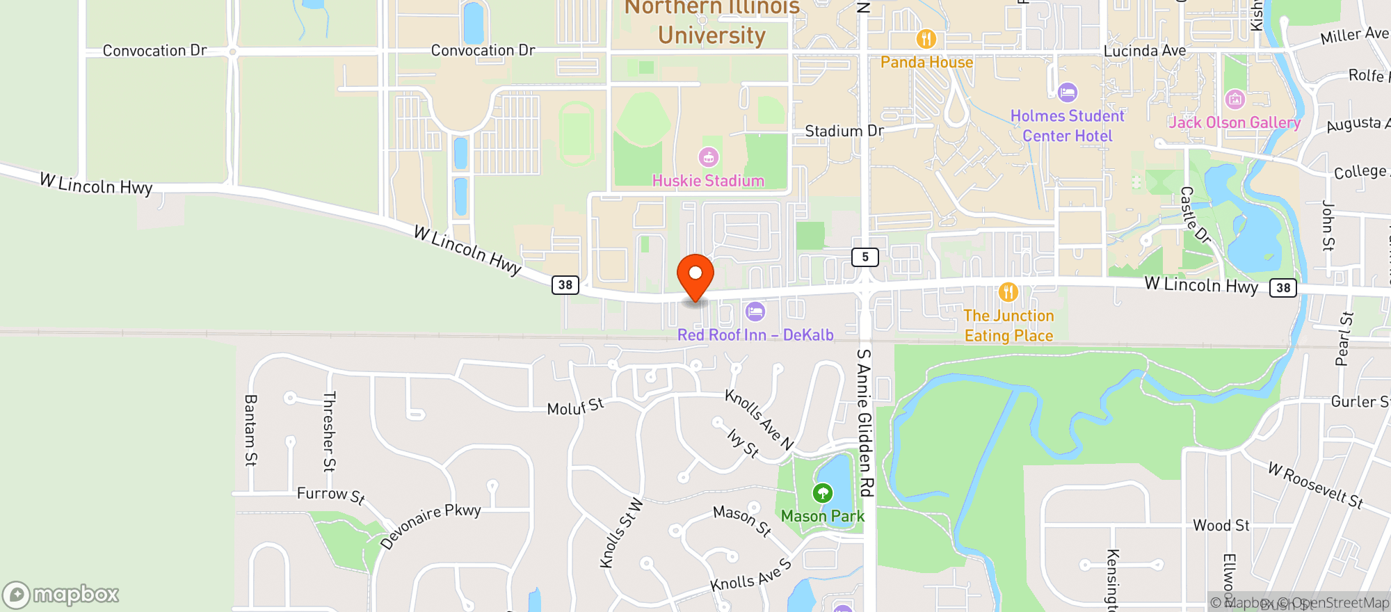 Map showing Fatty's Pub & Grille