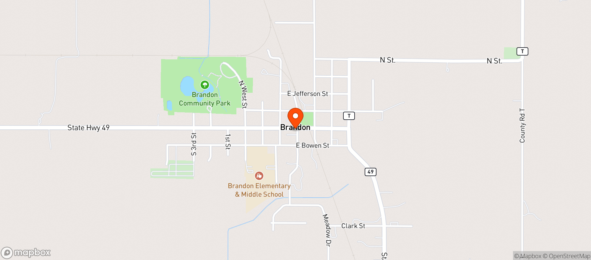 Map showing Corner Bar & Grill