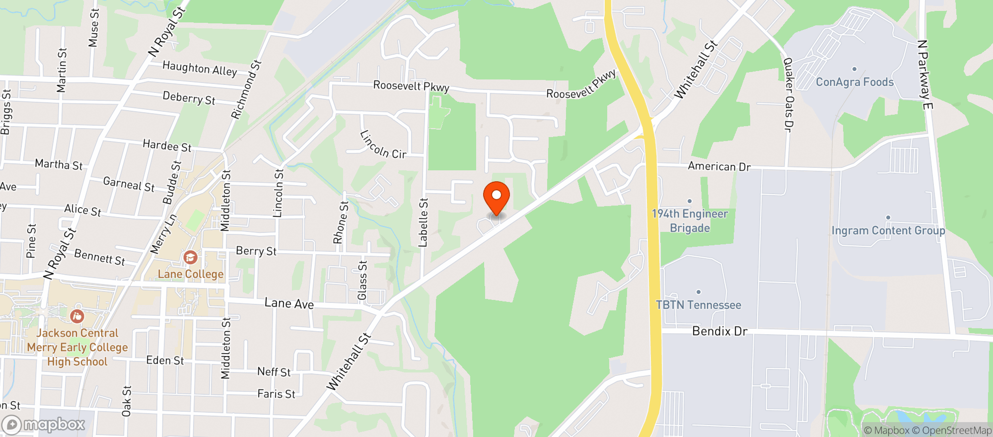 Map showing Eastgate Wine & Spirits