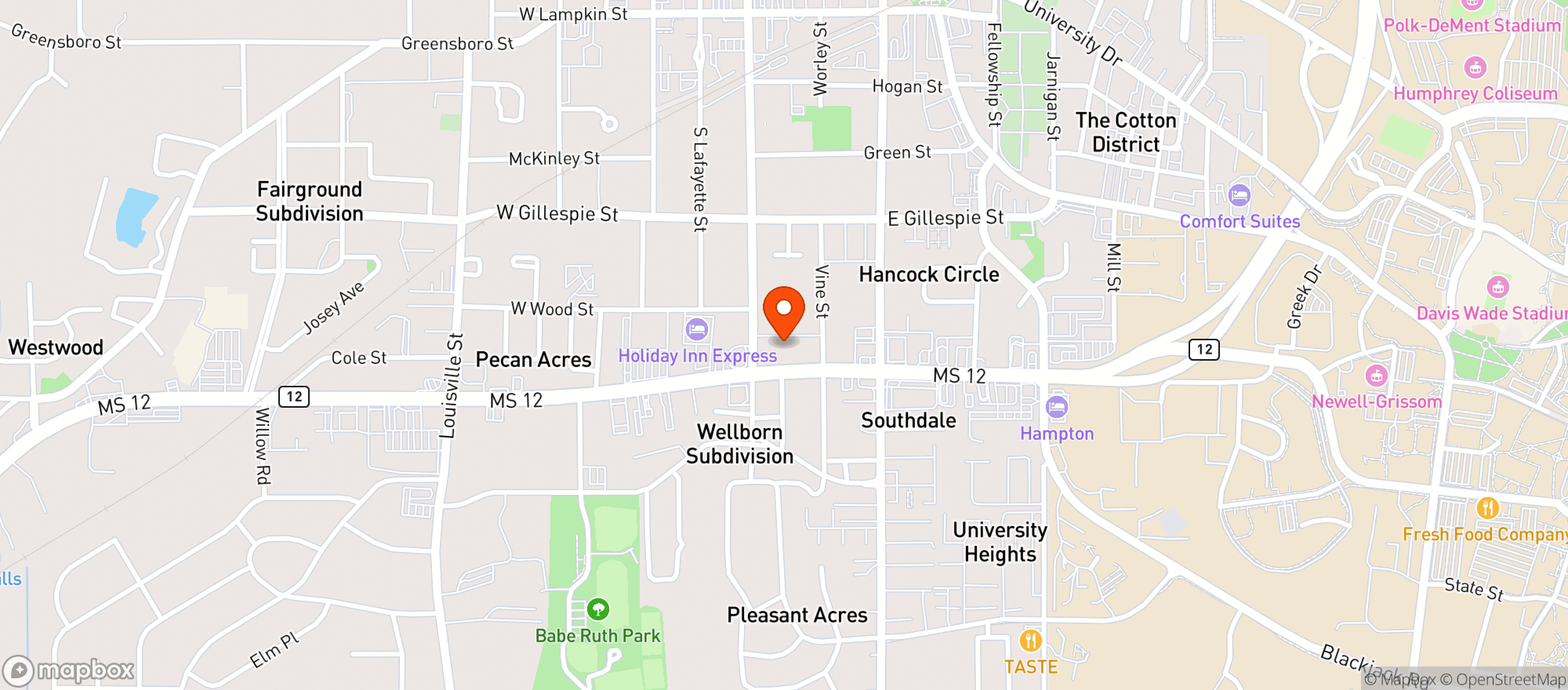 Map showing Bjs Family Pharmacy
