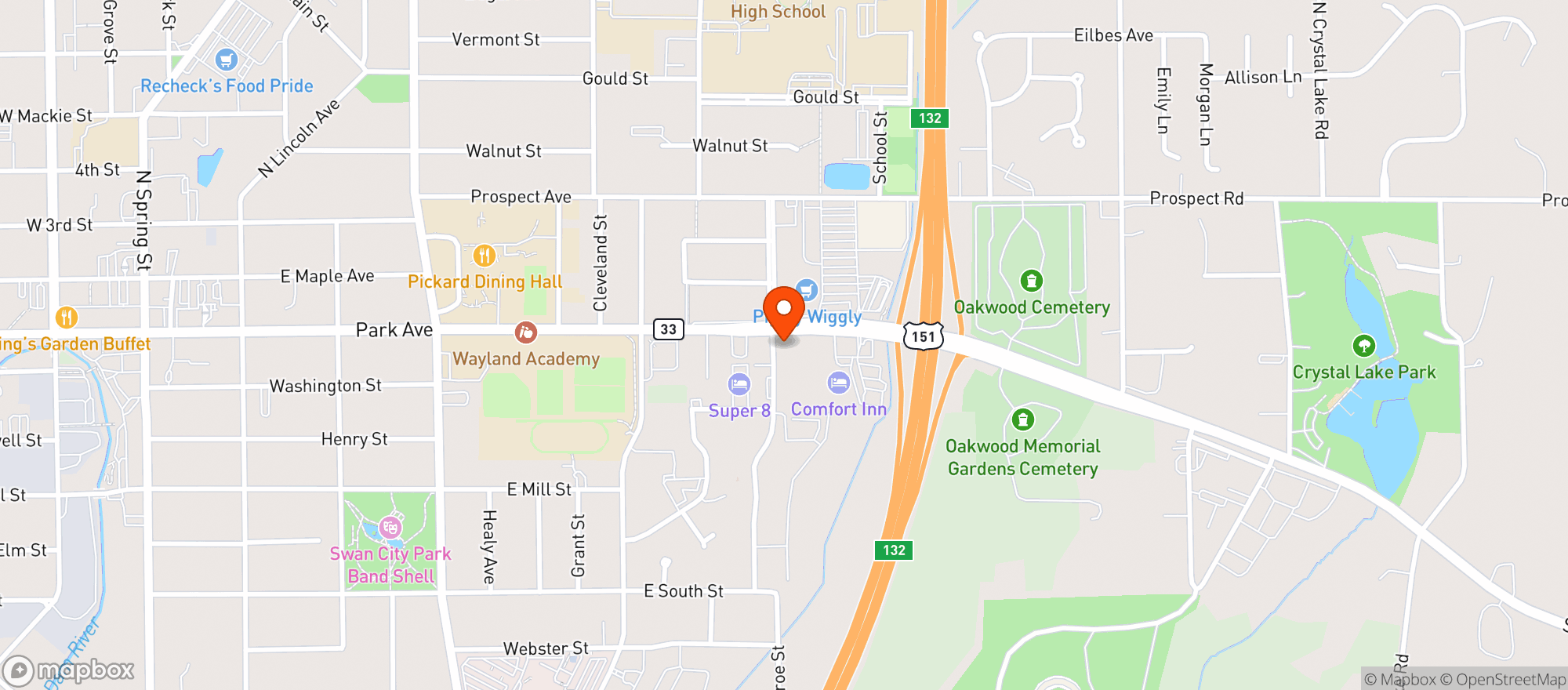 Map showing Chill Zone Liquor