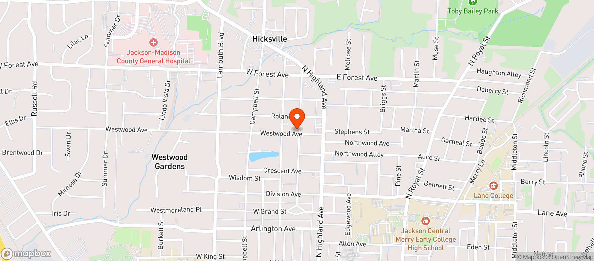 Map showing Franklin's Little Bar