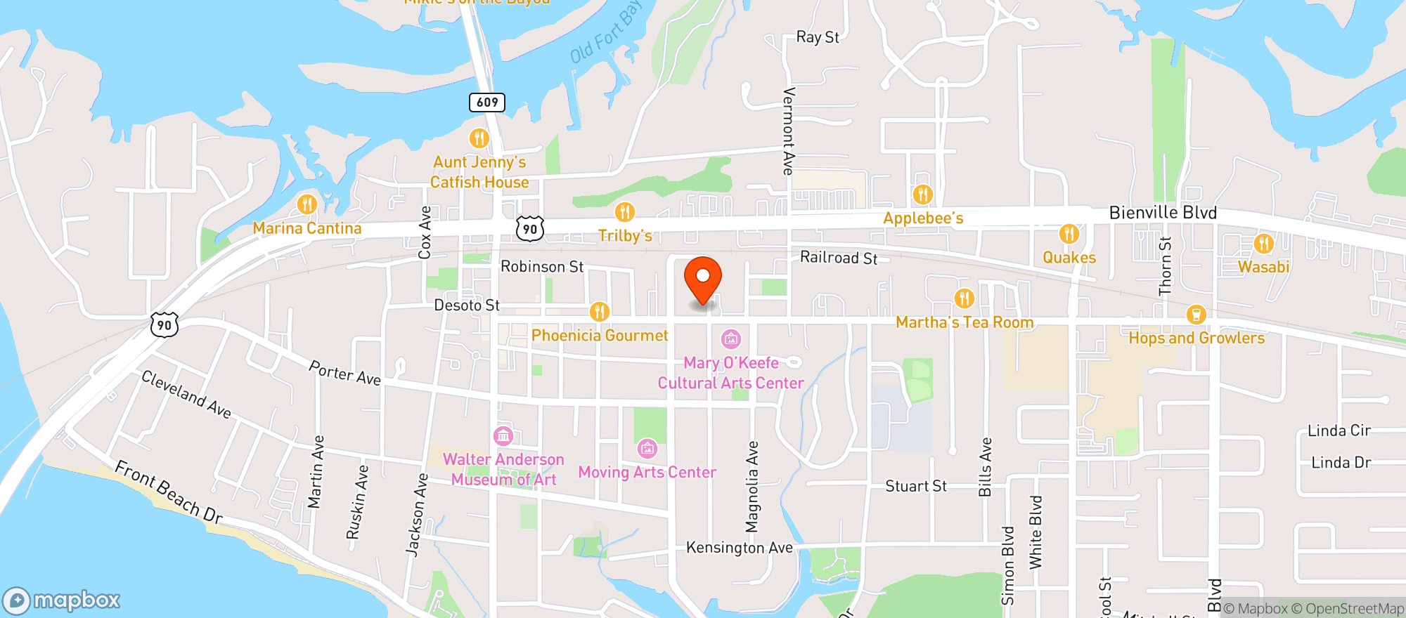 Map showing Desi Vegas Steakhouse