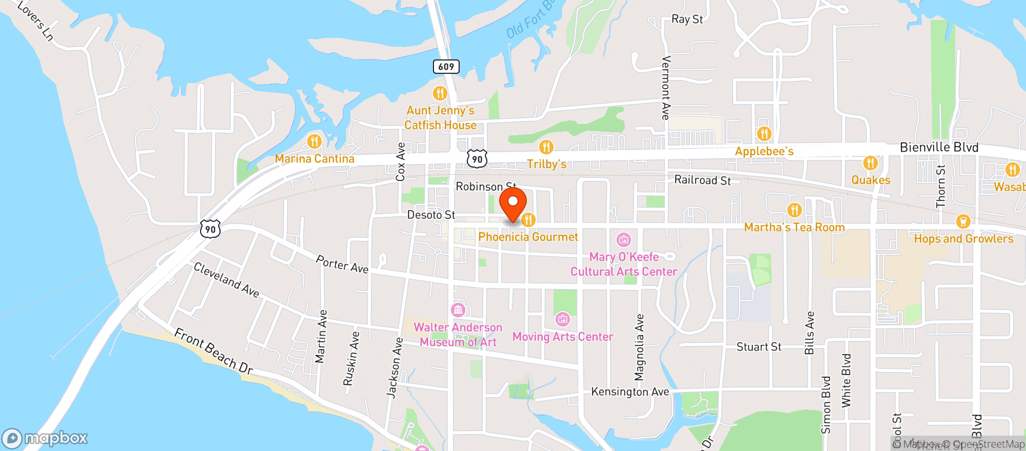 Map showing Government Street