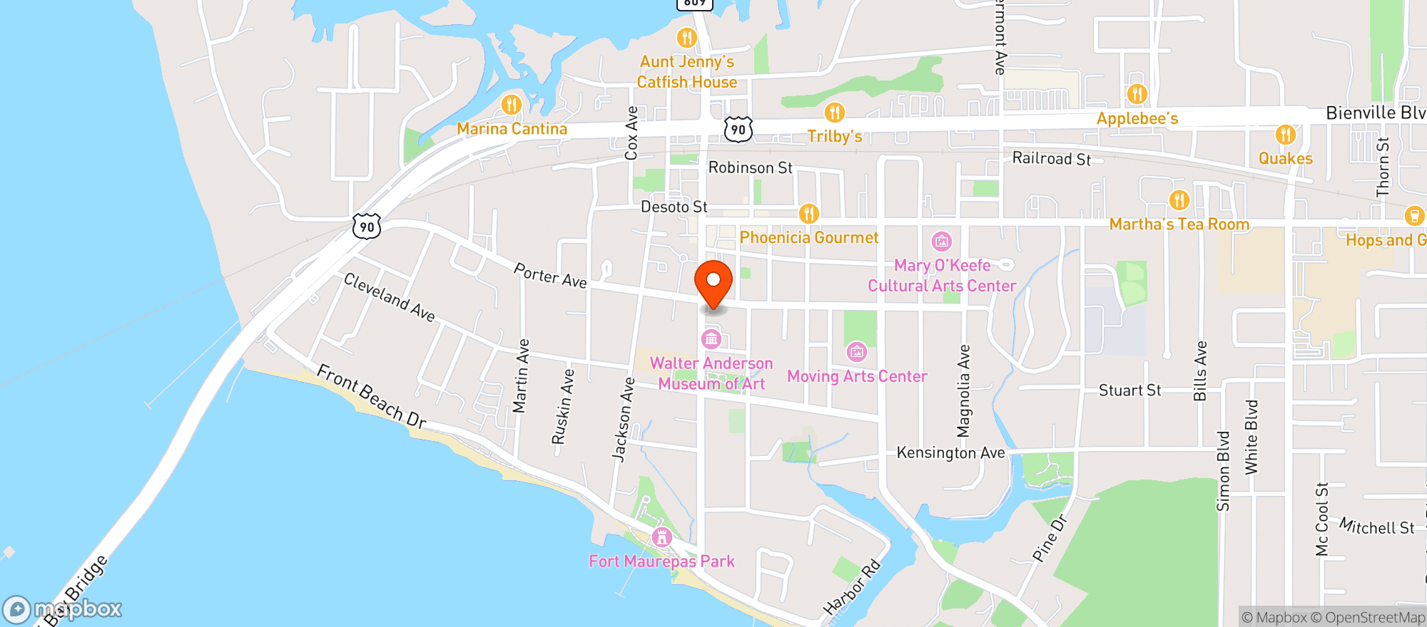 Map showing Knuckleheads