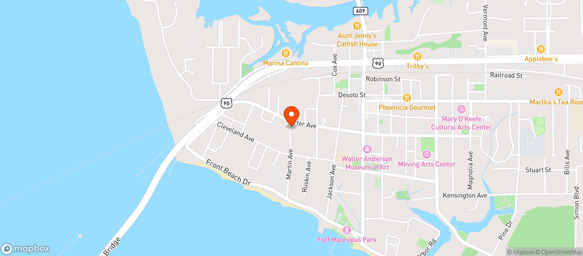Map showing The Roost Boutique