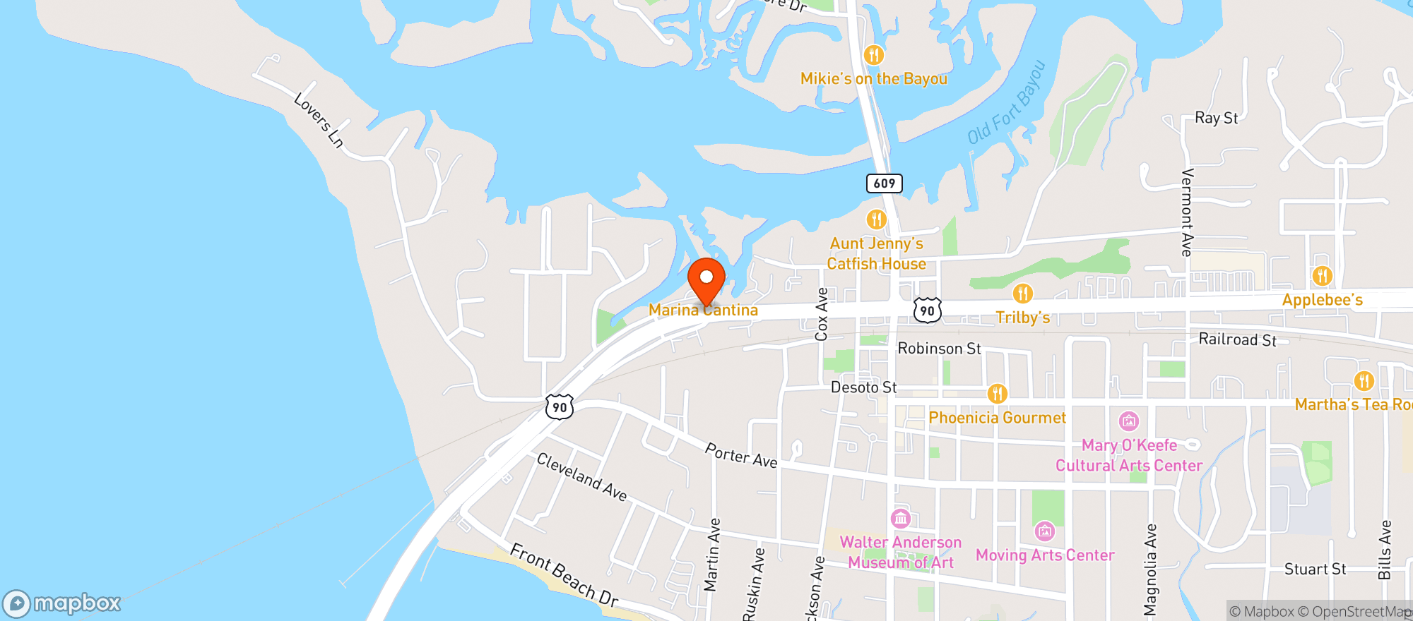 Map showing Bacchus On The Bayou