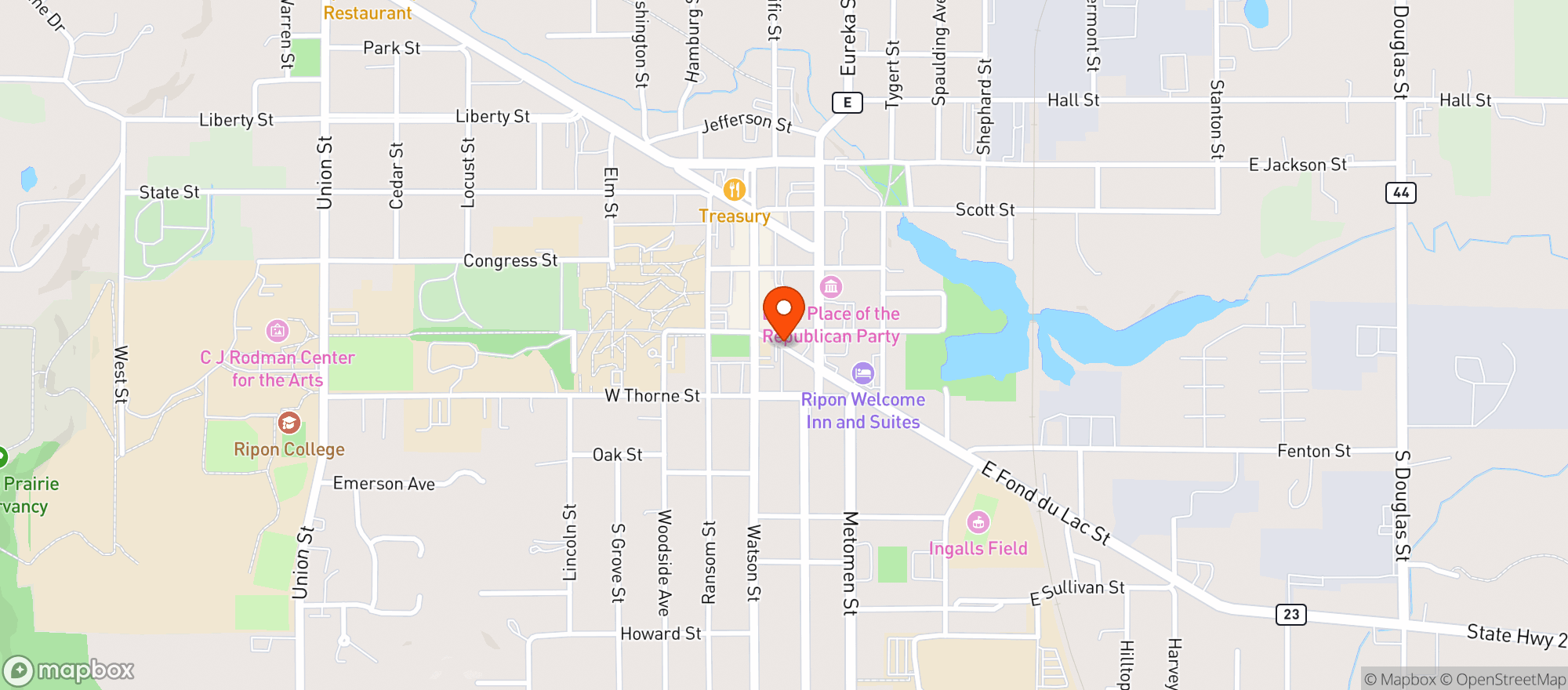 Map showing El Charro Mexican Grill