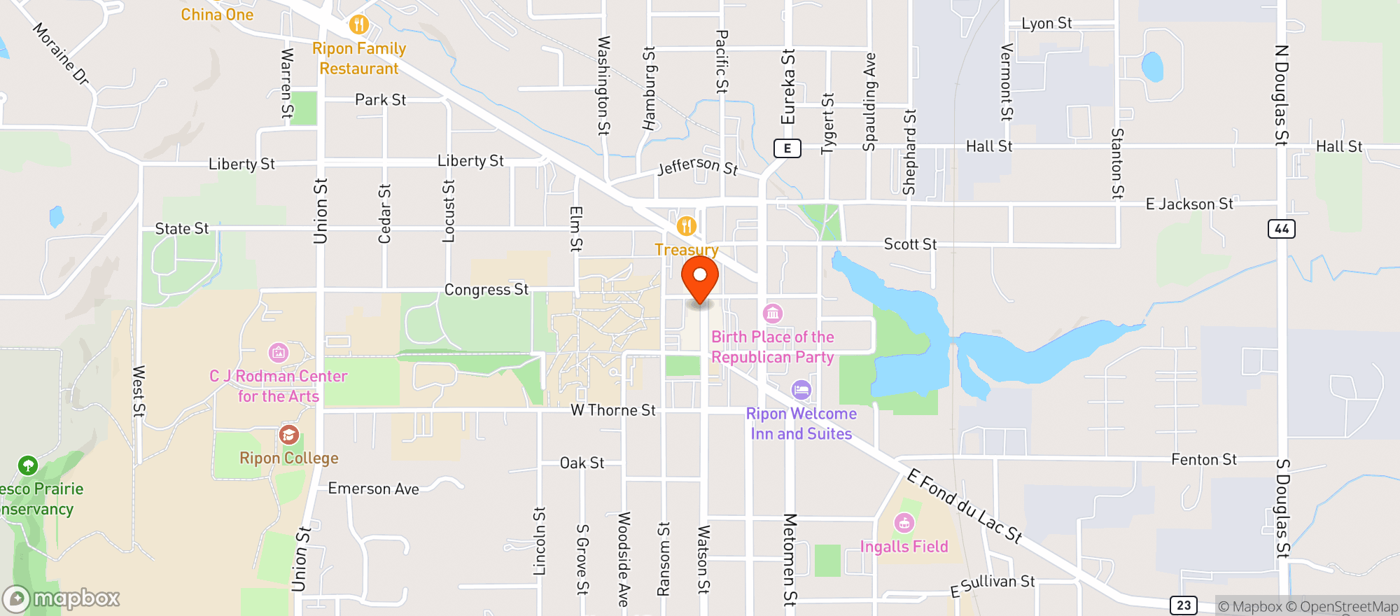 Map showing Tall Pauls