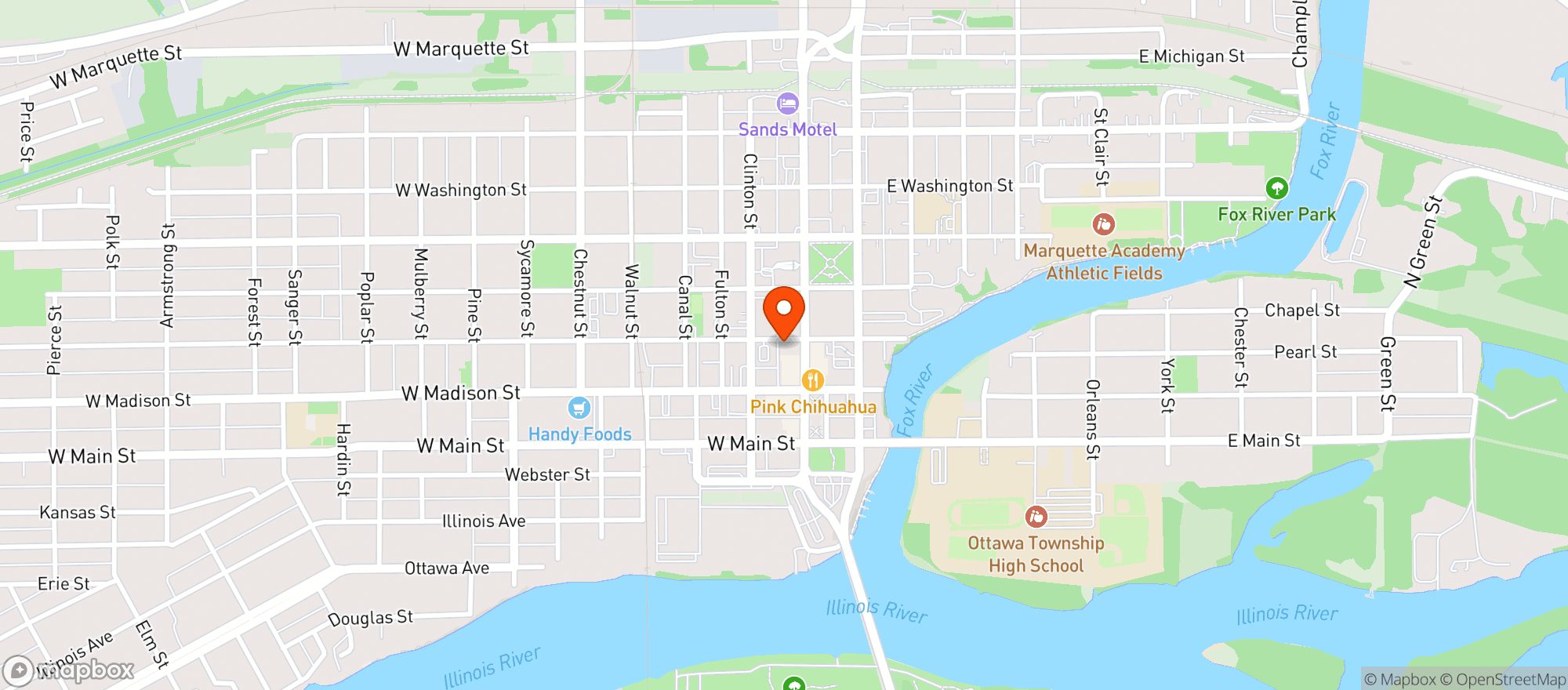 Map showing Iniga