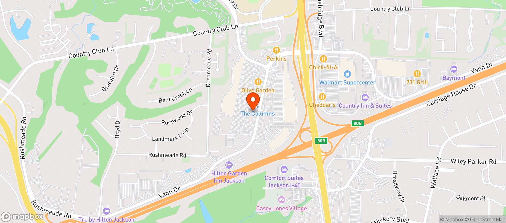 Map showing Vitamin Shoppe - Jackson