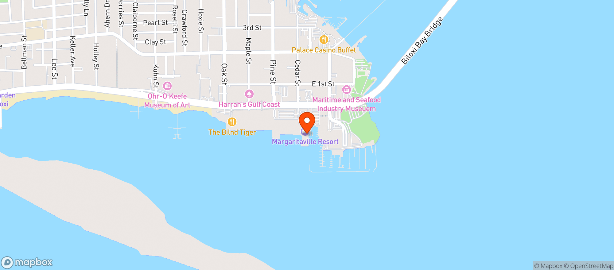 Map showing Lost Key Bar