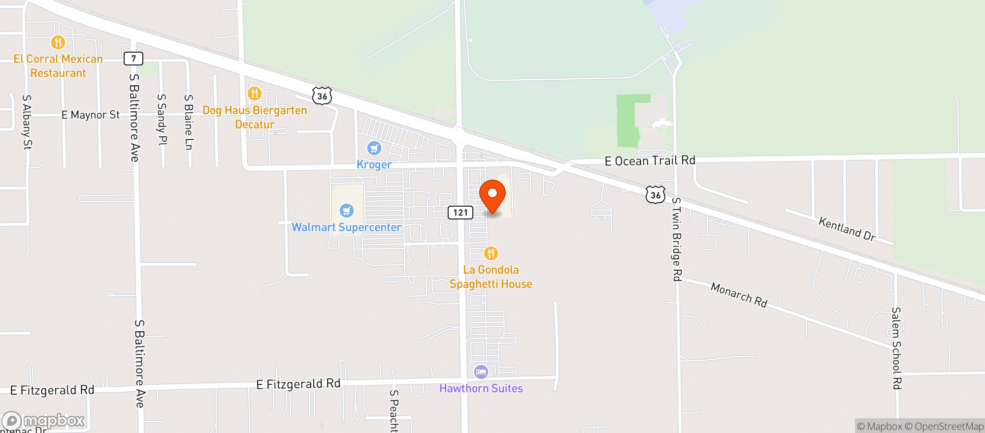 Map showing Beverage Genie - Decatur