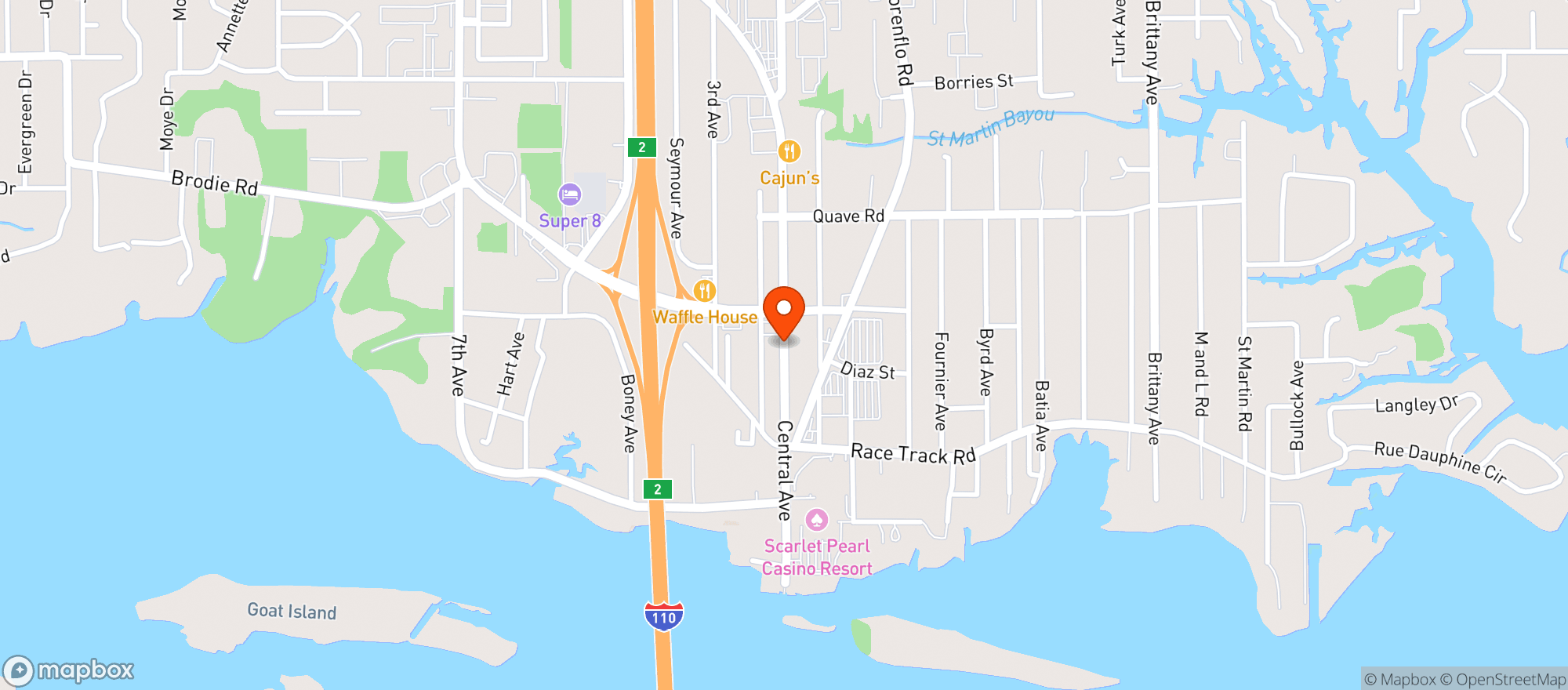 Map showing Pepes Bosque