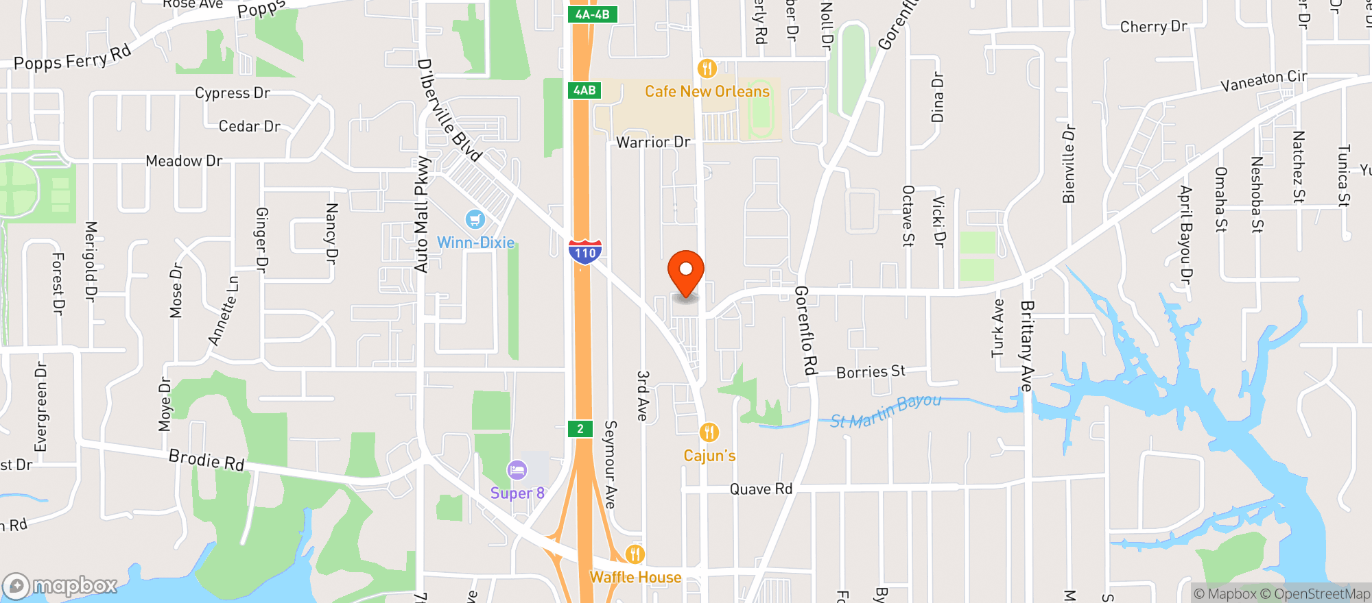 Map showing Walmart Neighborhood Ma #6166