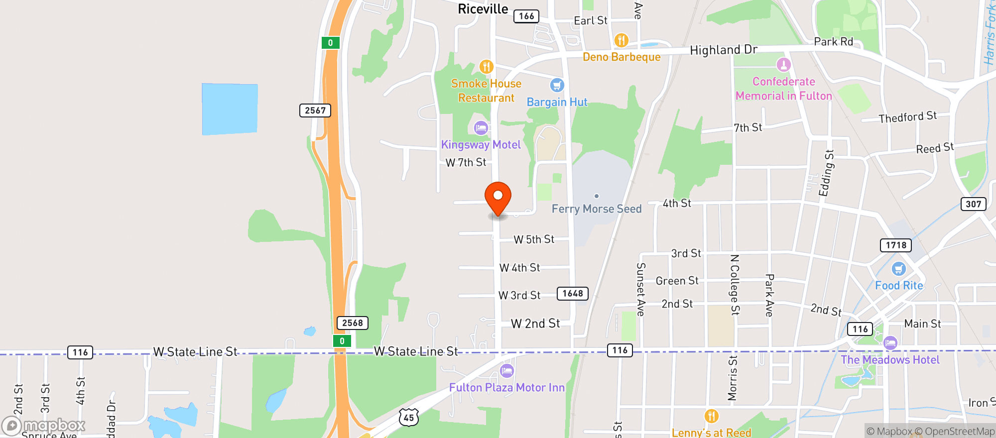 Map showing Wine Cellar Liquors