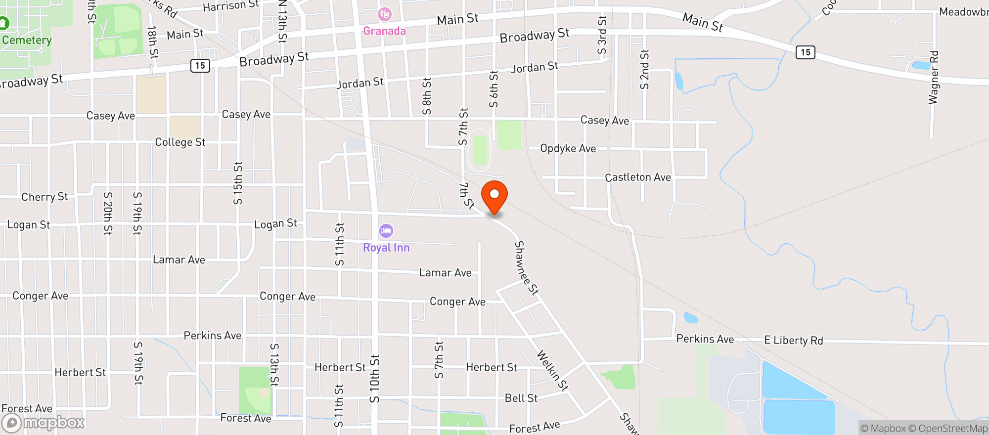 Map showing Southern Wine & Spirits #80450