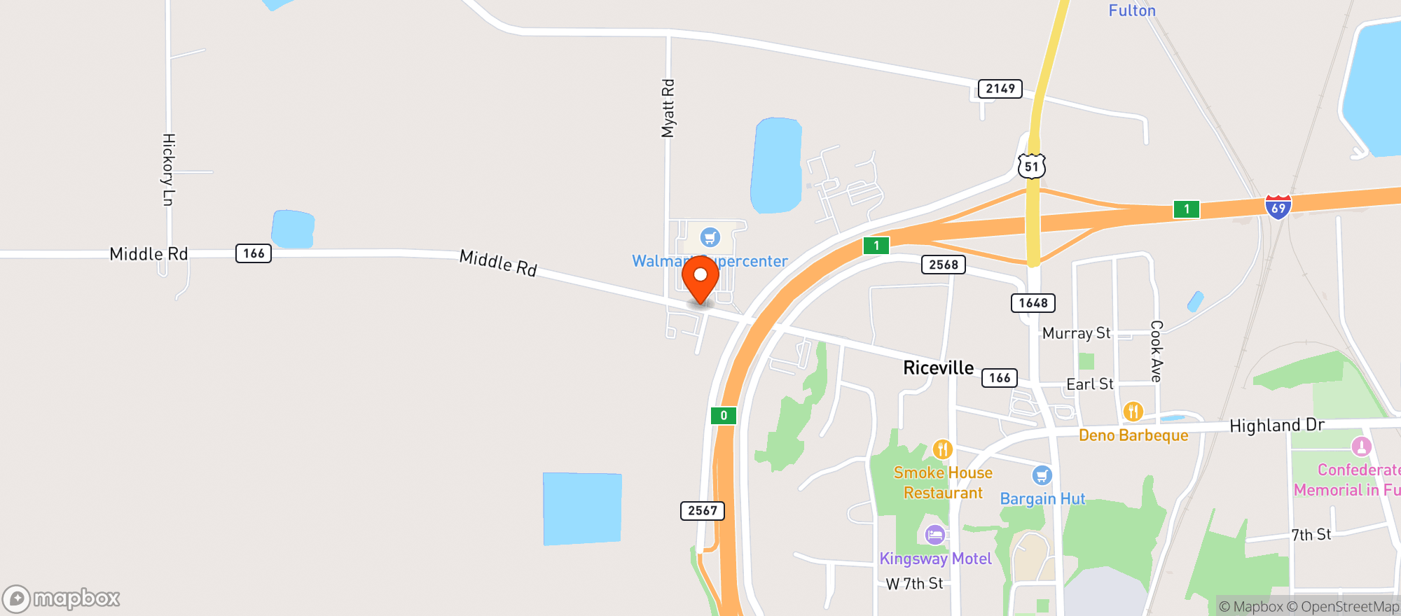 Map showing Walmart Supercenter