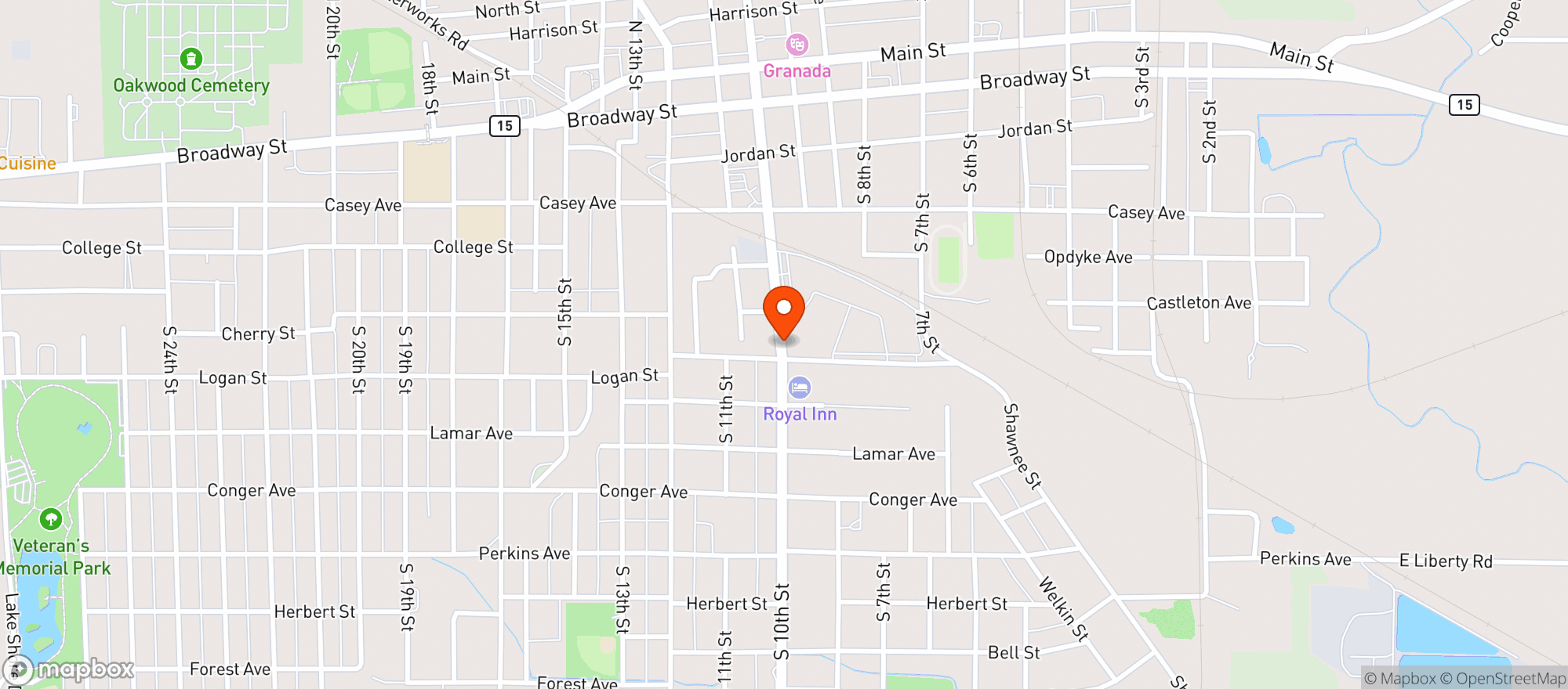Map showing Plaza Liquor Mart