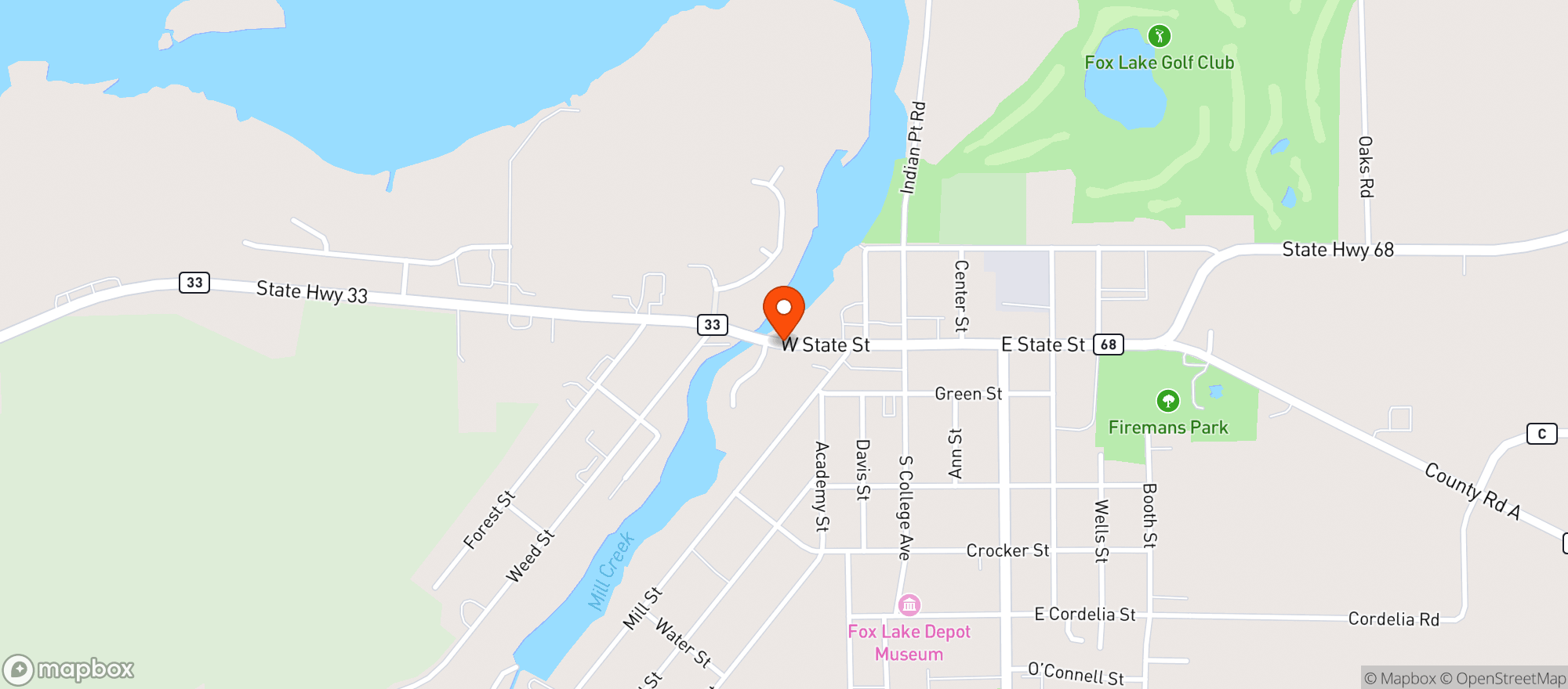 Map showing Fish Tales Bait & Liquor