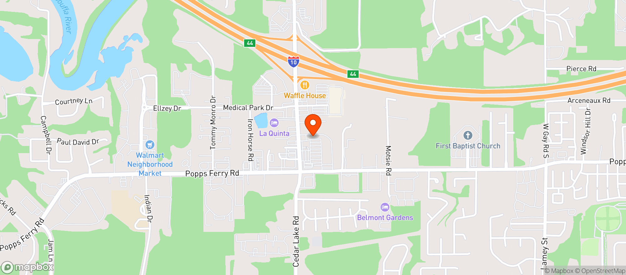 Map showing Huff N Puff