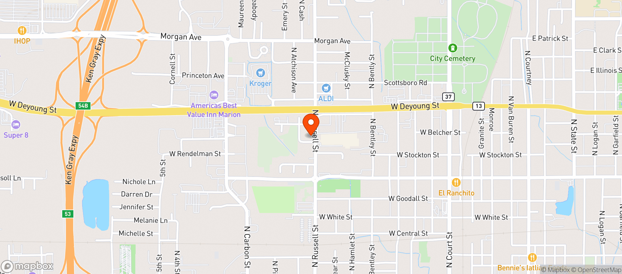 Map showing Westmore Liquor Mart