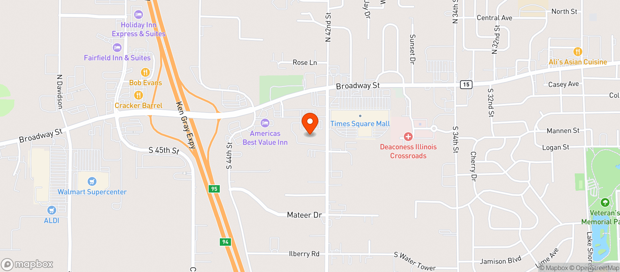 Map showing Kroger