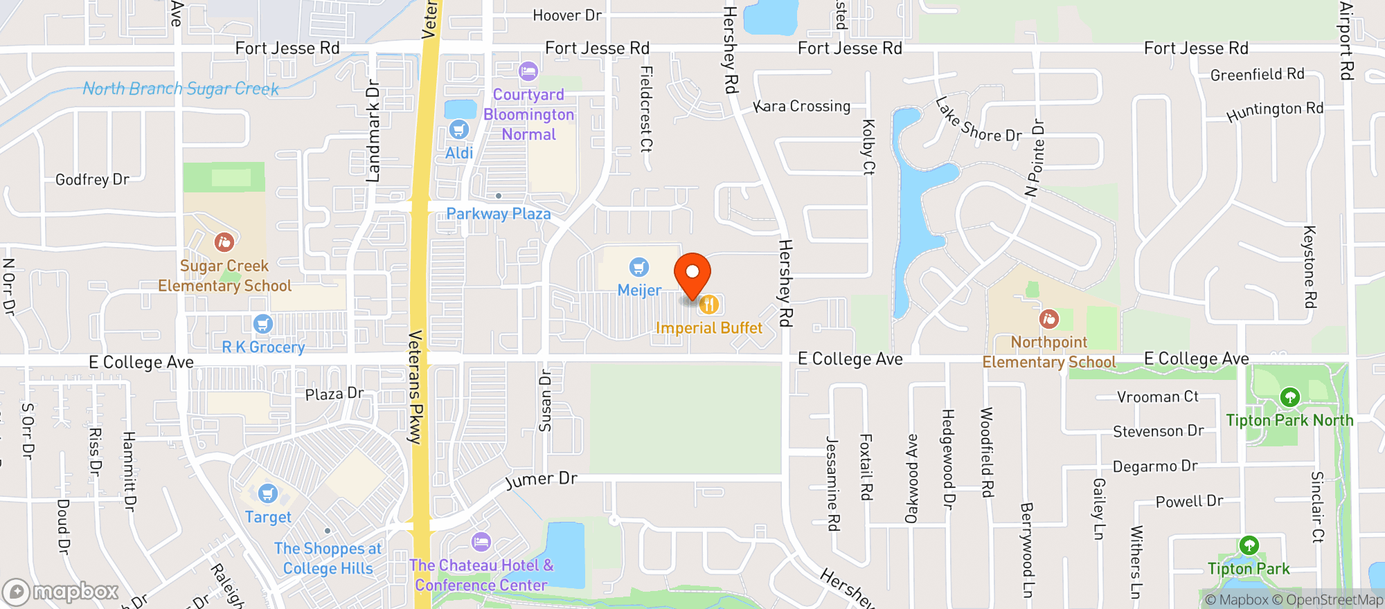 Map showing Meijer