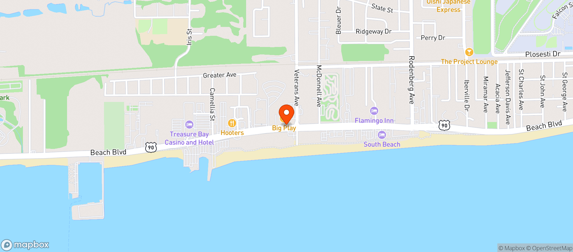 Map showing Big Play Entertainment