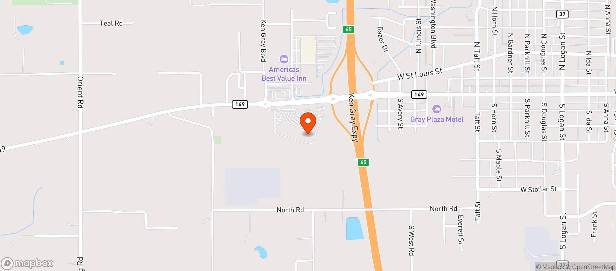 Map showing Kroger