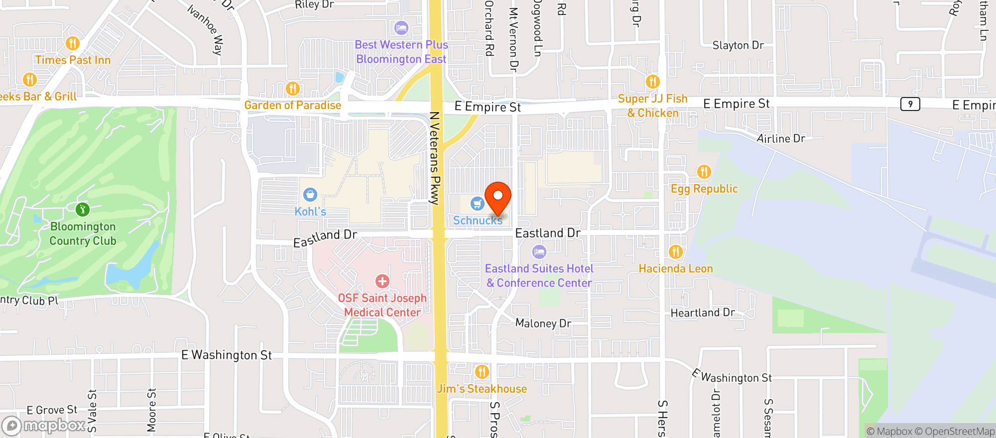 Map showing Puran India Restaurant