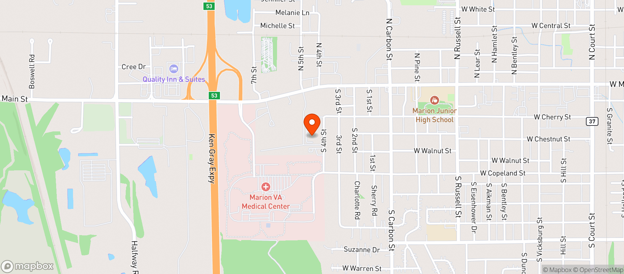 Map showing Mach 1 Liquor #13
