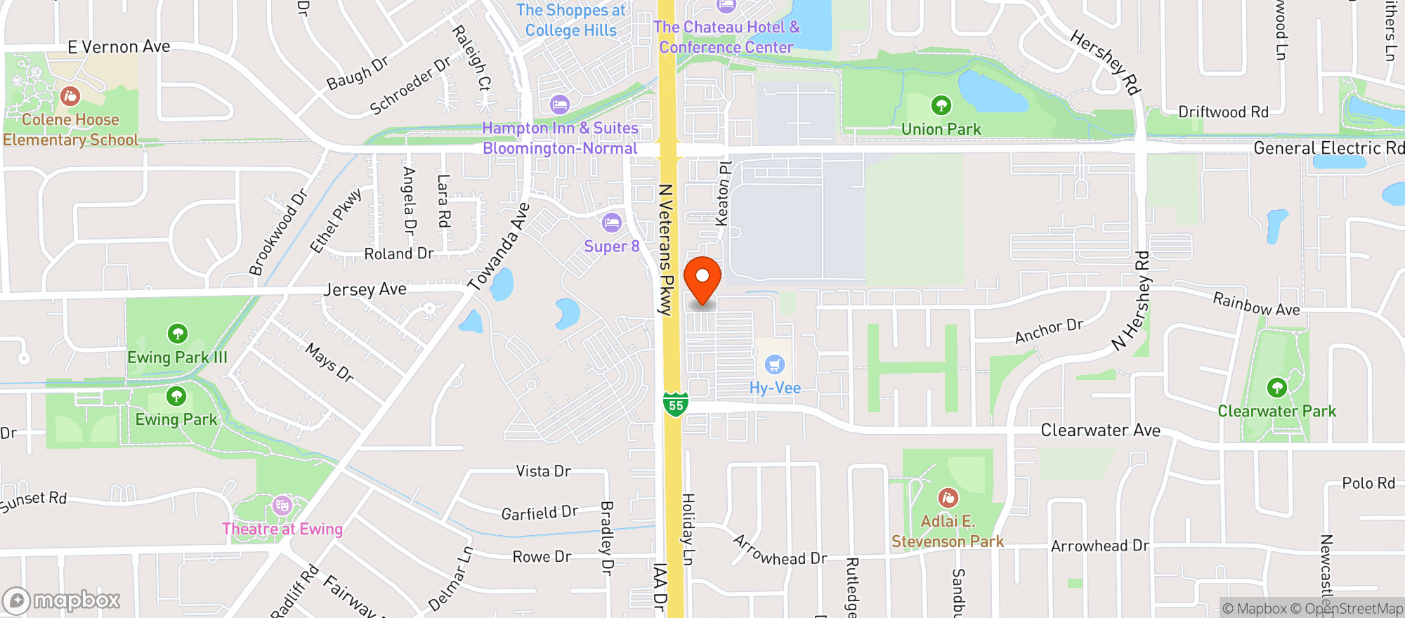 Map showing BINNYS BEVERAGE DEPOT