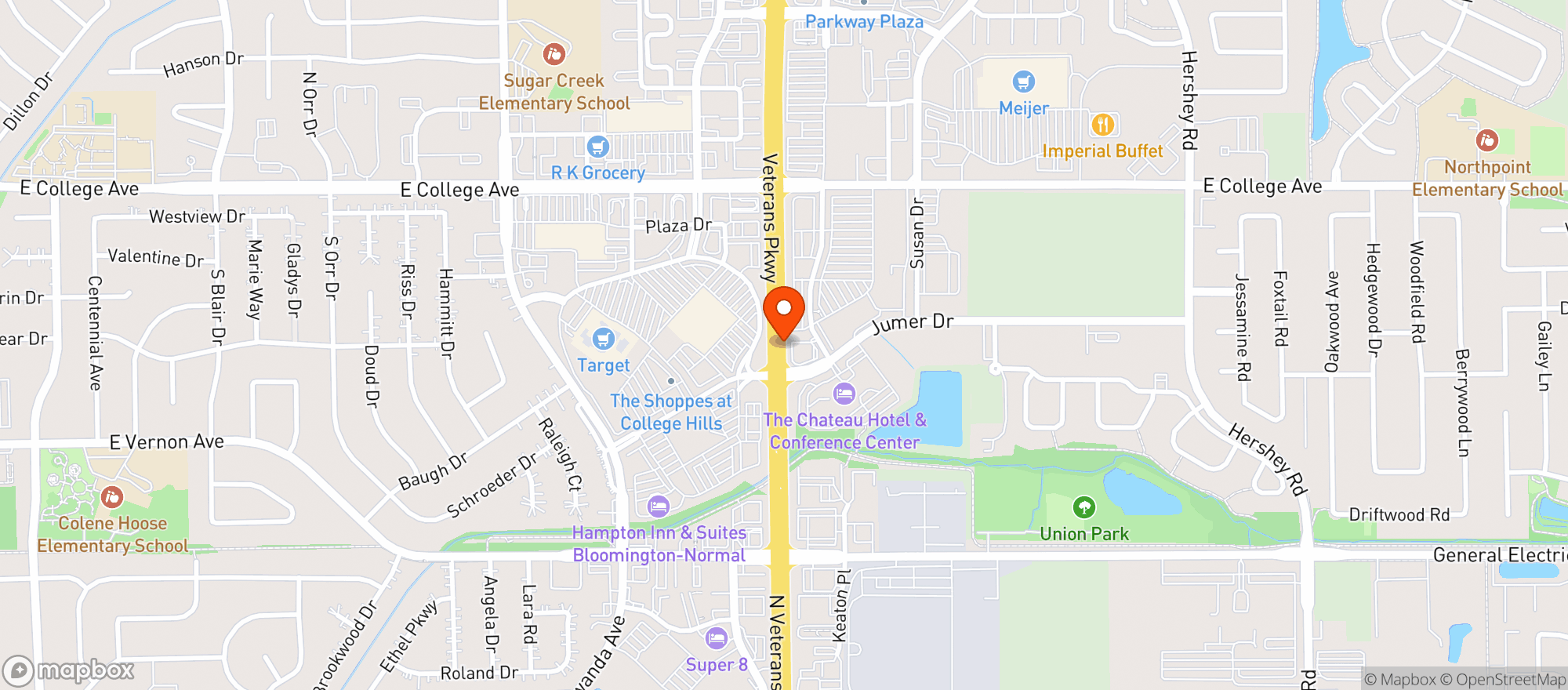 Map showing Jewel Osco