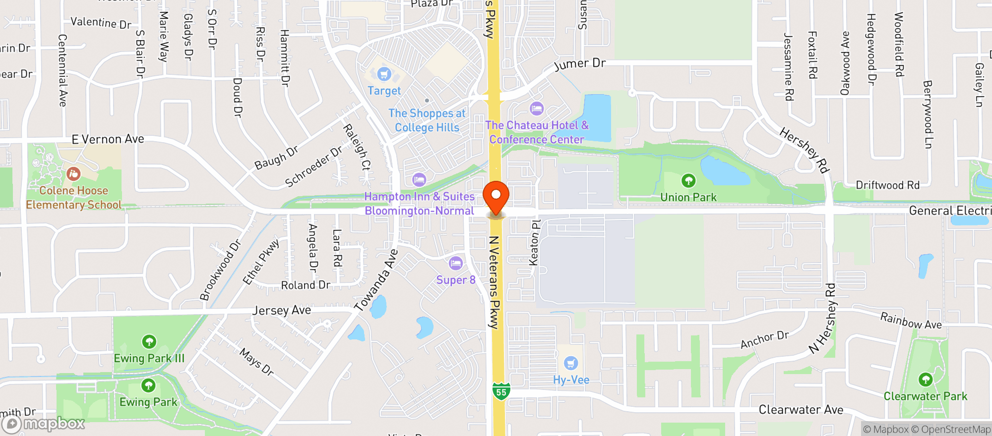 Map showing Vitamin Shoppe - Bloomington