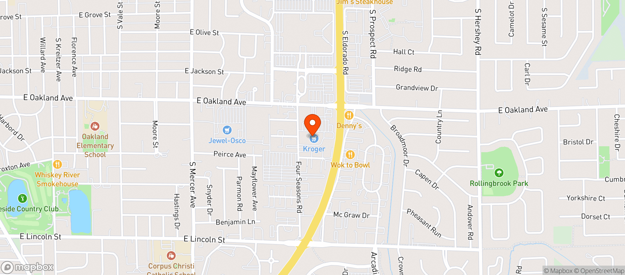 Map showing Kroger #943