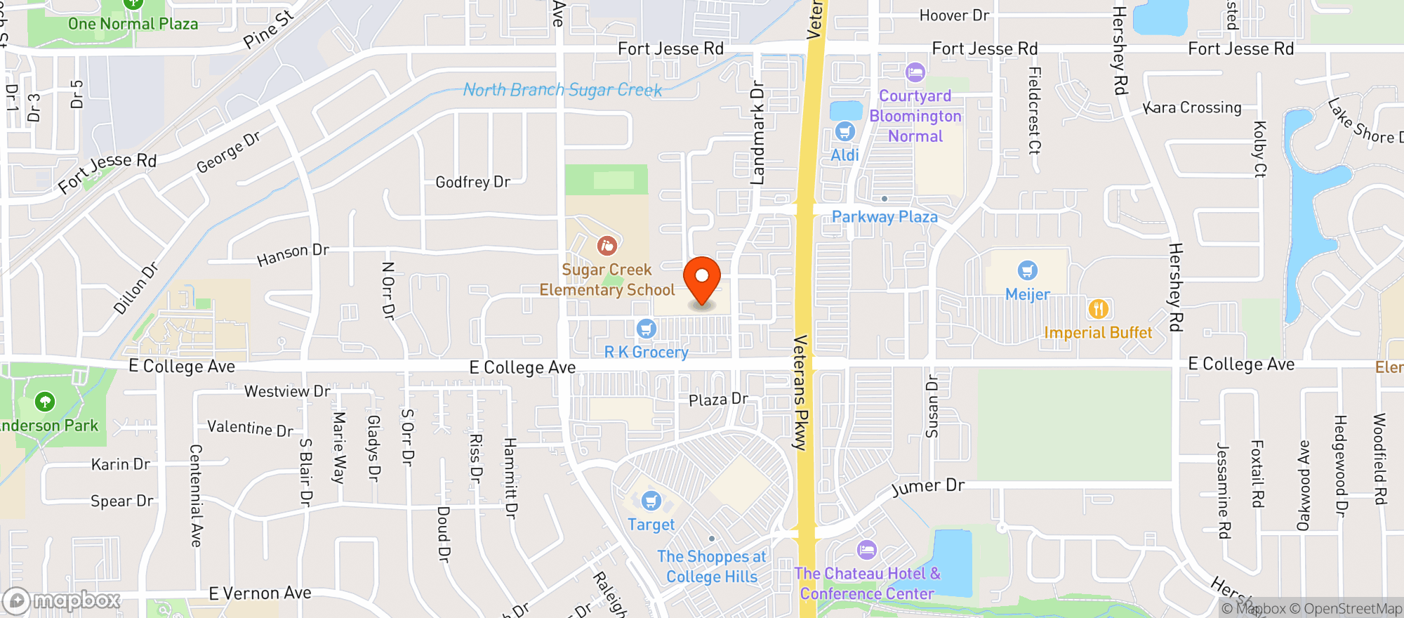 Map showing Kroger