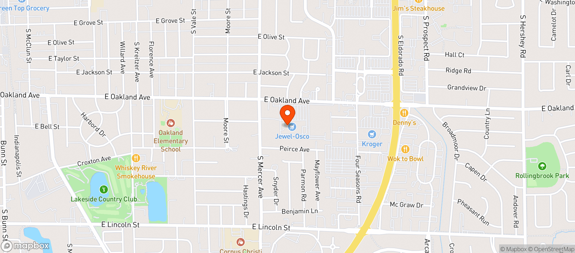 Map showing Osco Drugs #0116 Oakland Bloom