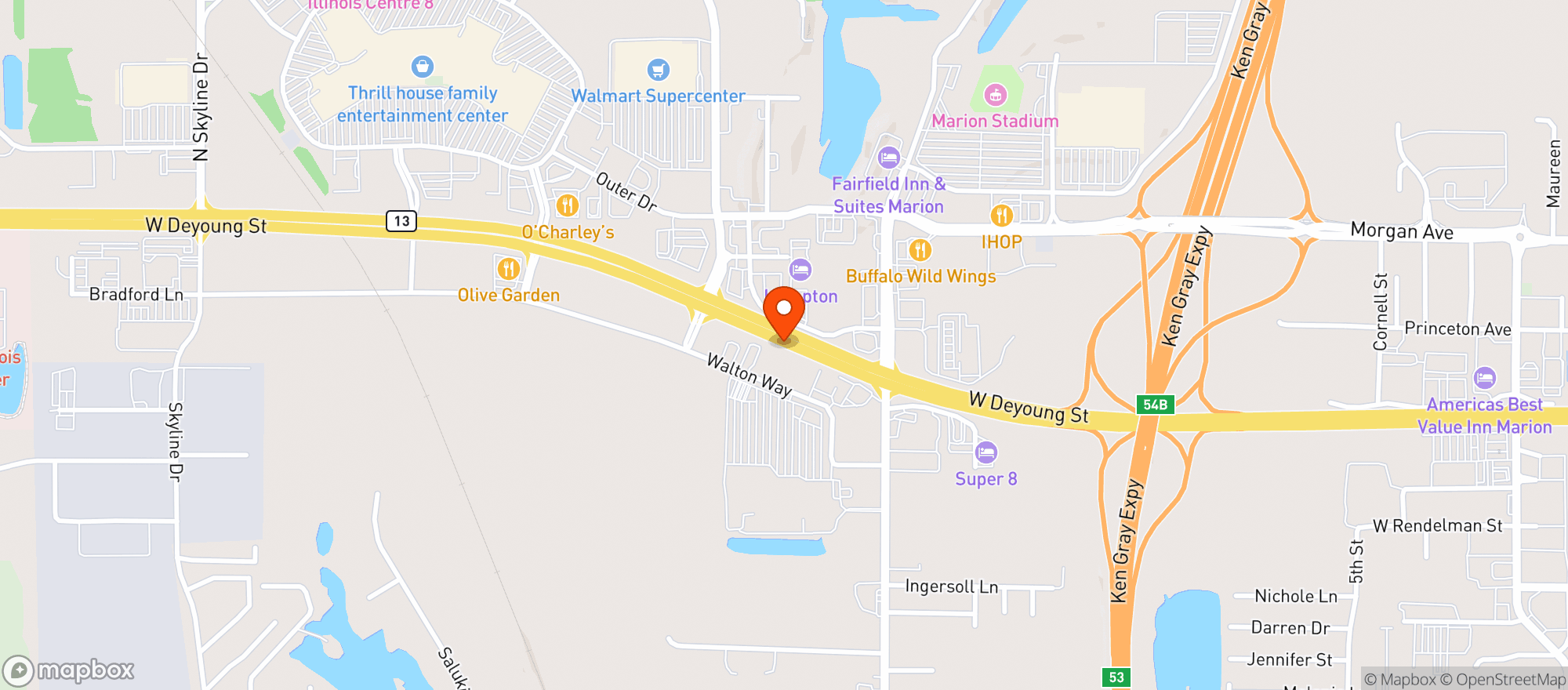Map showing Rollnup