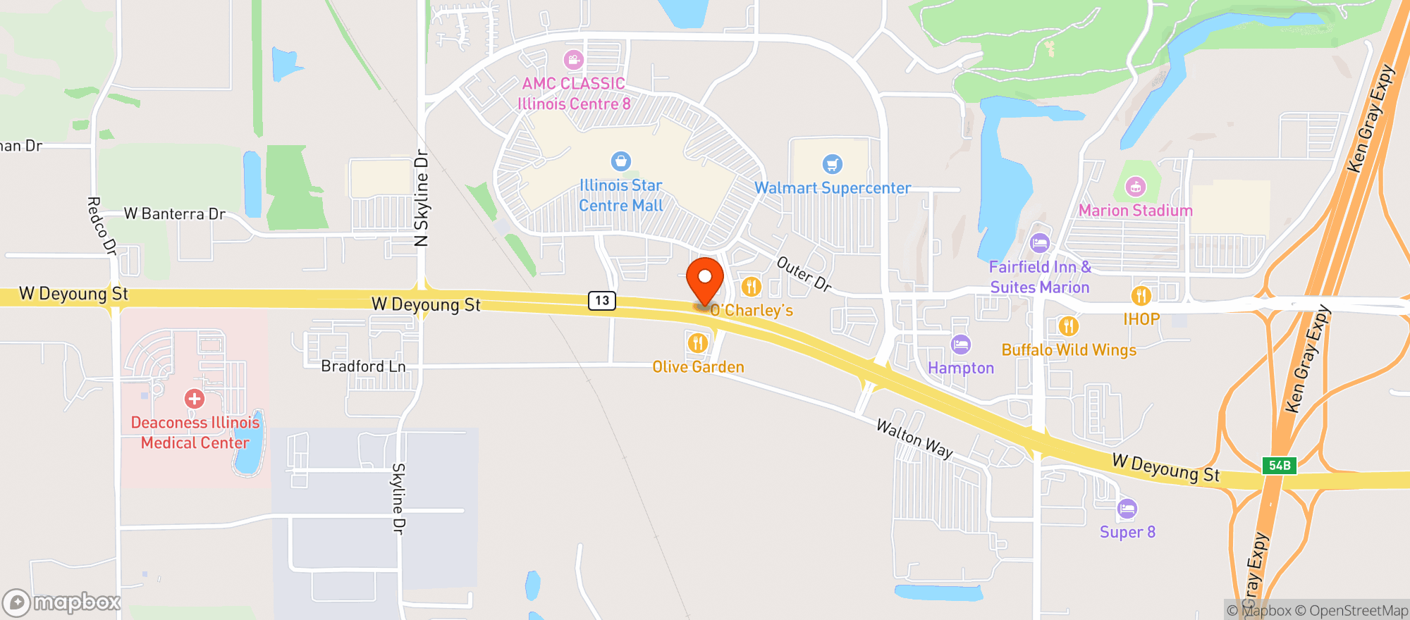 Map showing Red Lobster