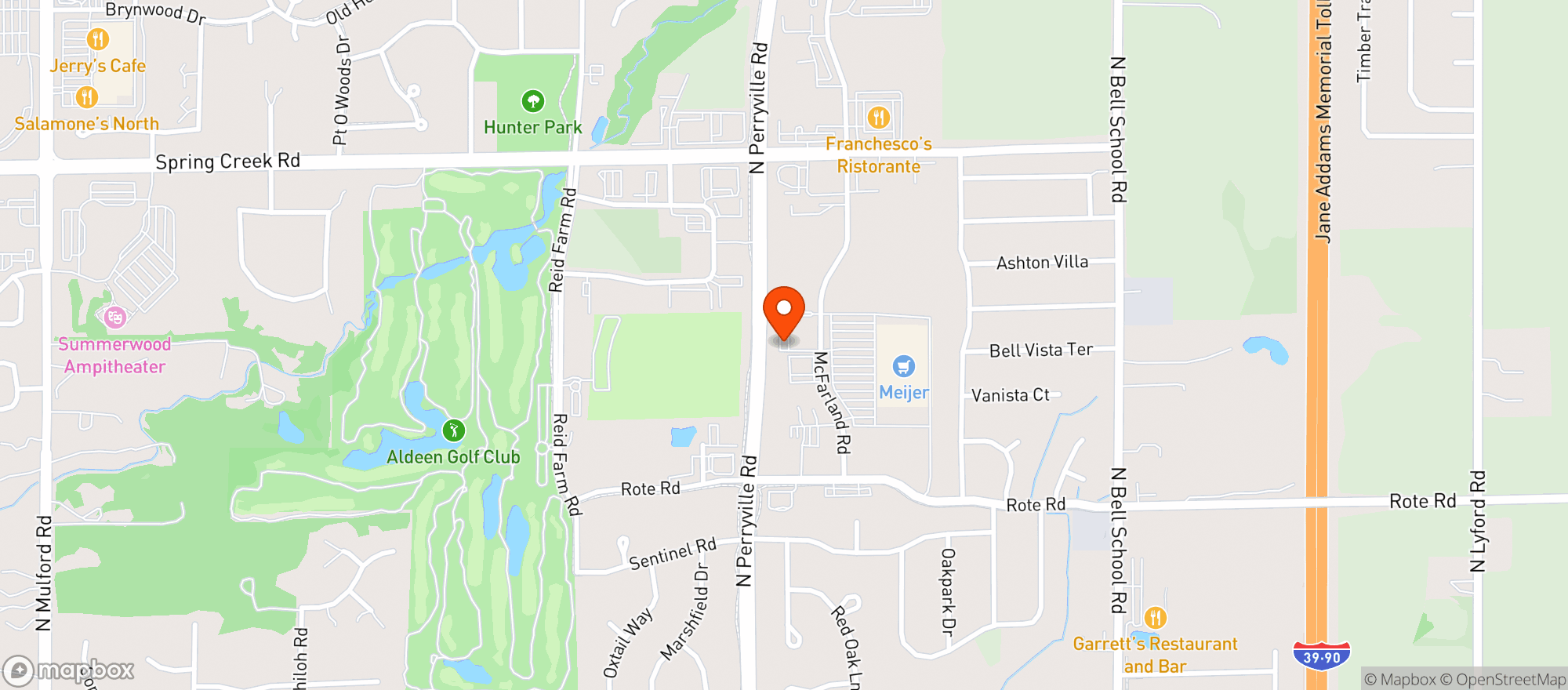 Map showing Meijer
