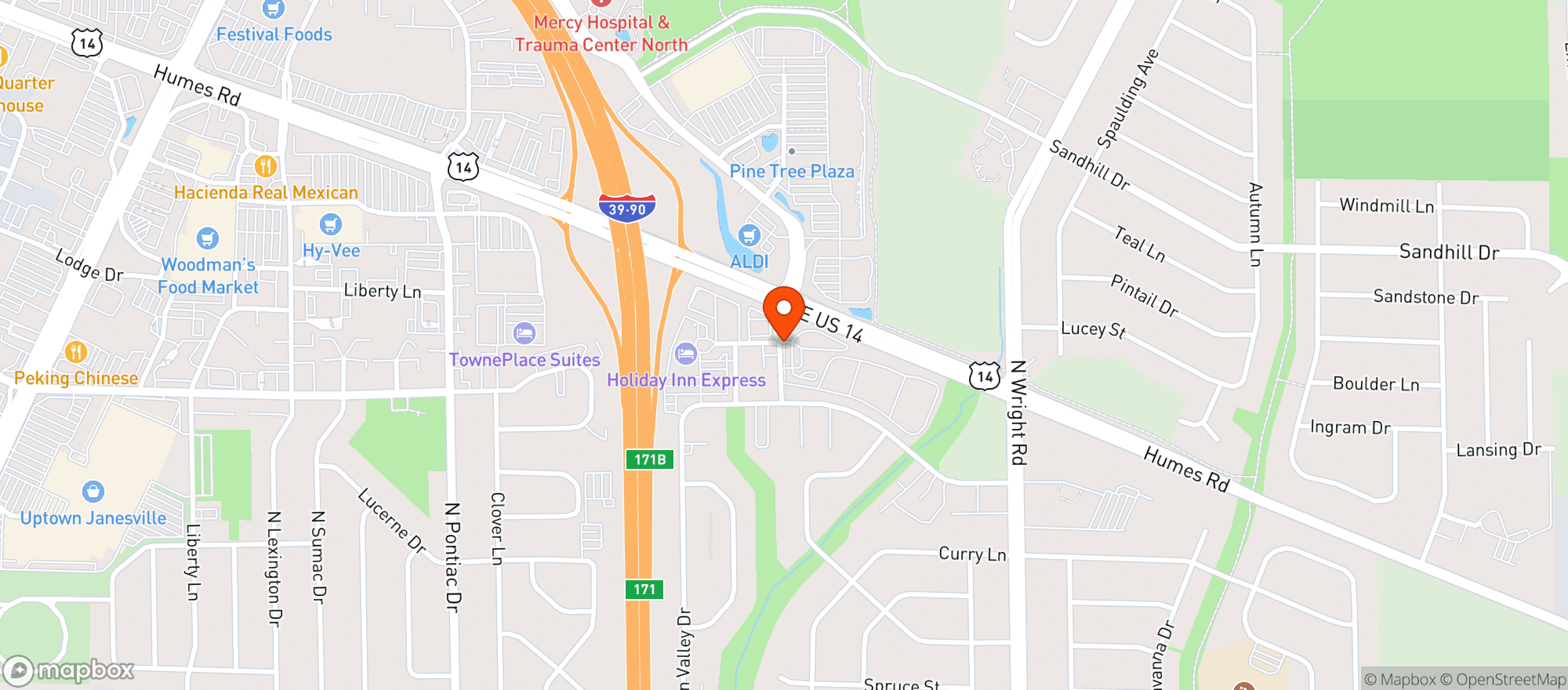 Map showing Gnc