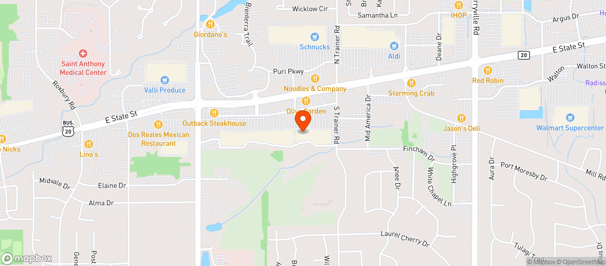 Map showing Gnc - 2382 - Forest Plaza