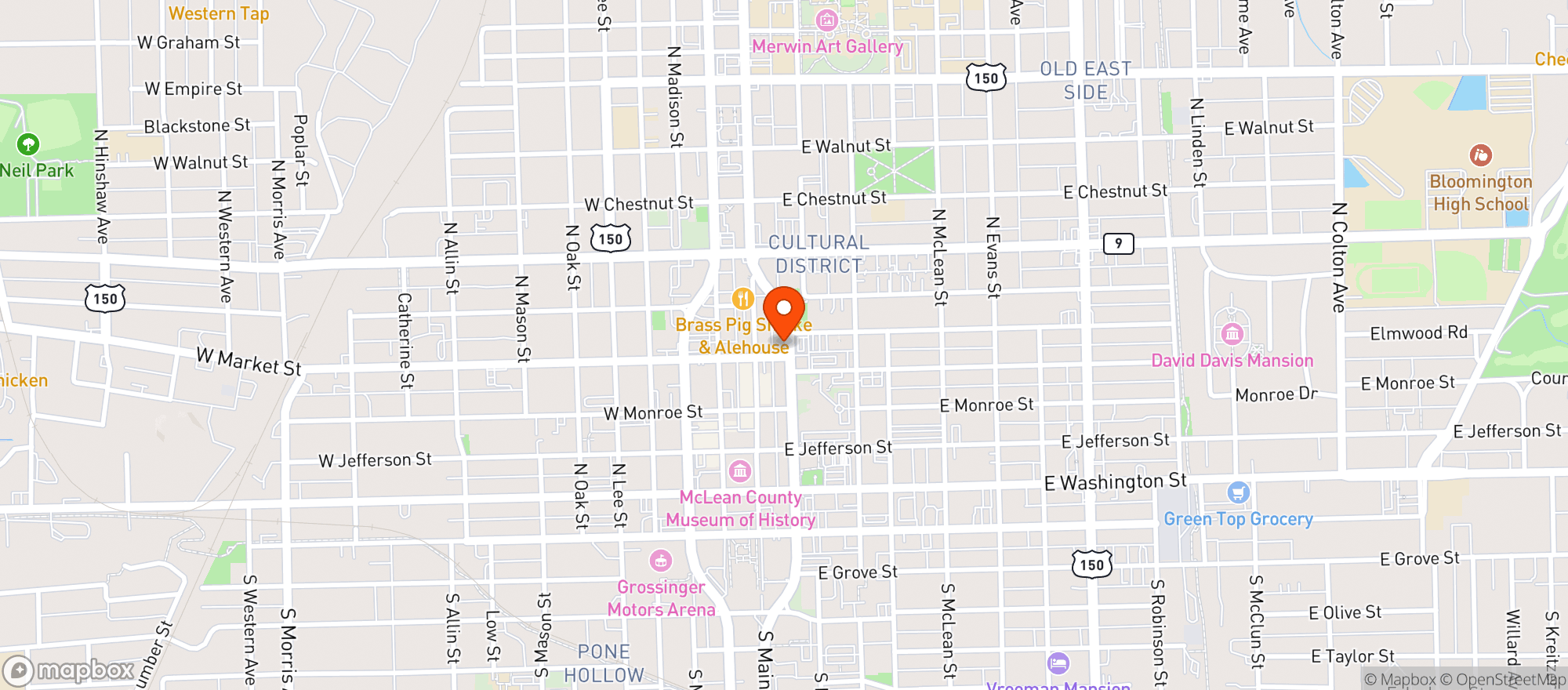 Map showing Lucca Grill