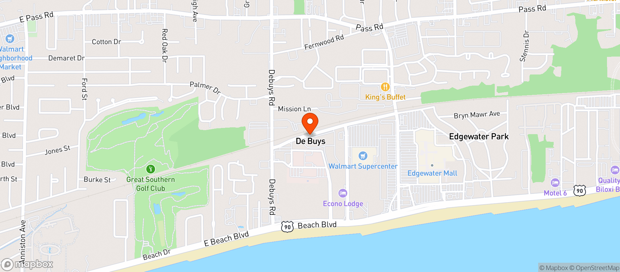 Map showing Walmart Supercenter
