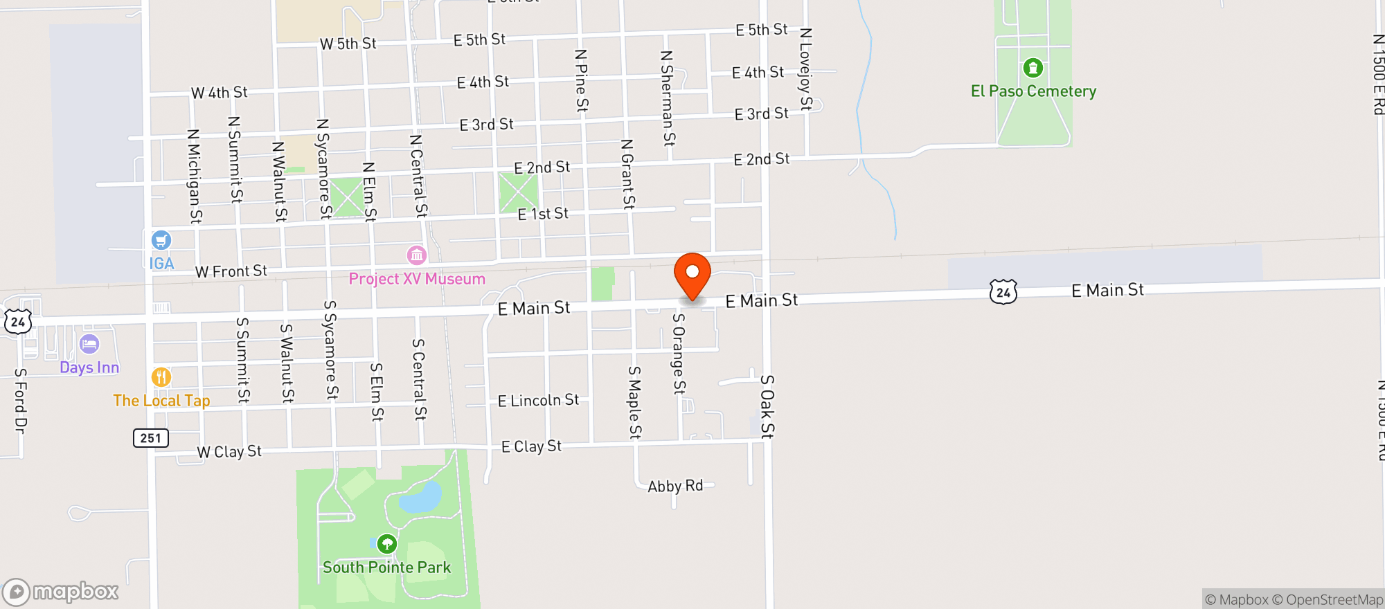 Map showing Quick Gas & Grocery