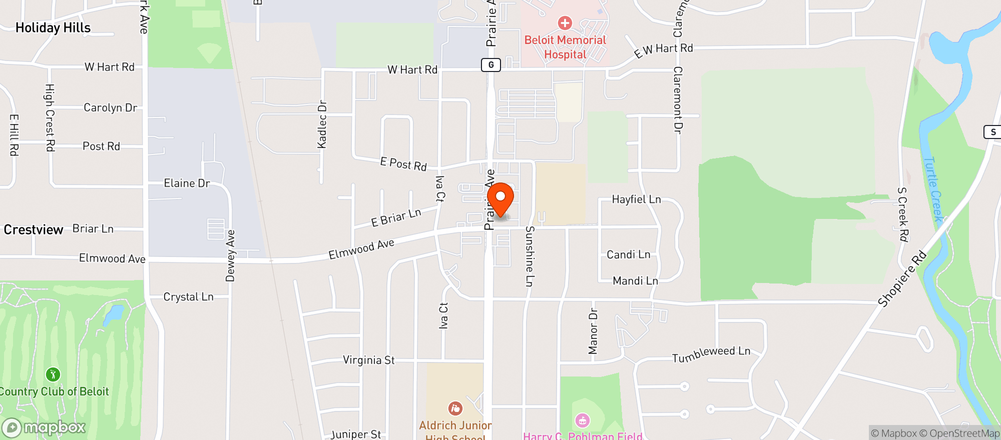 Map showing Sunny`s Beer Liquor & Wine - Beloit