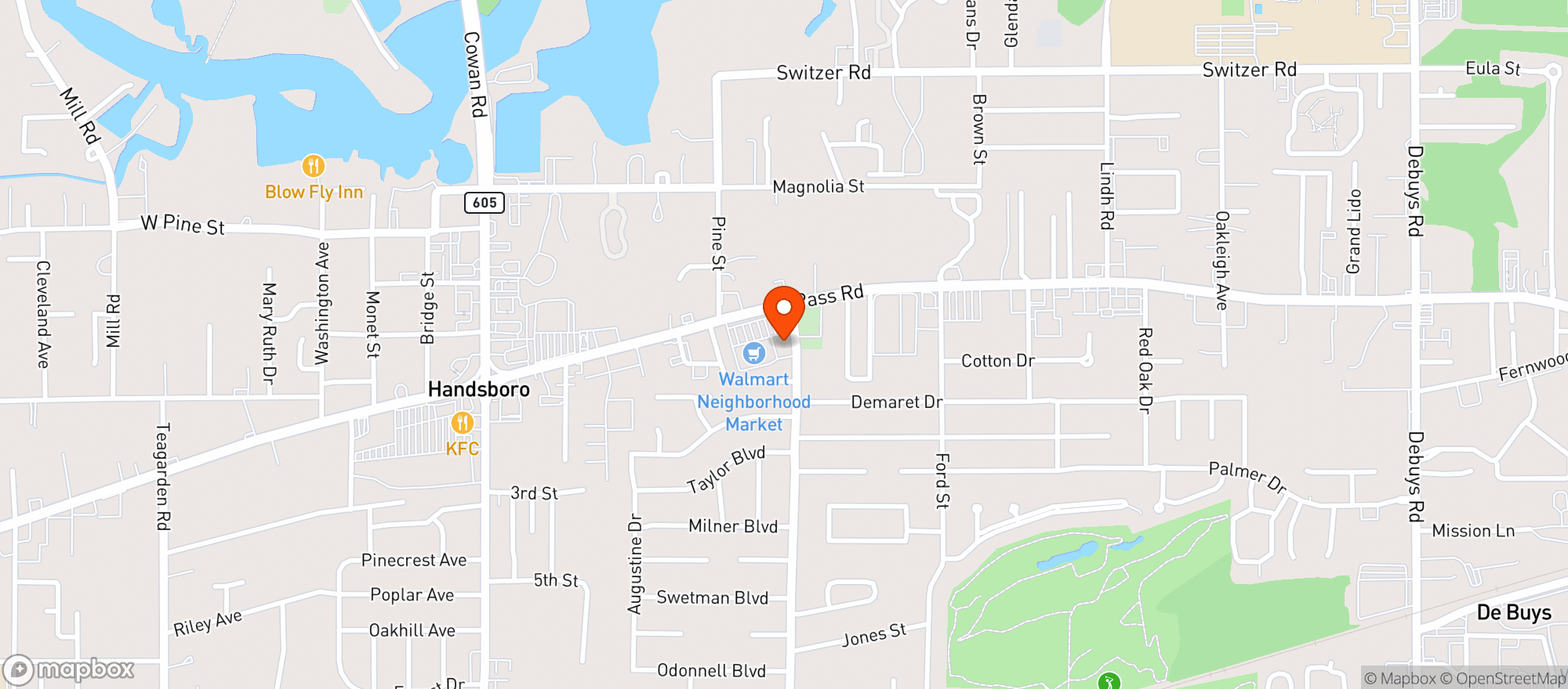 Map showing Walmart Neighborhood Market