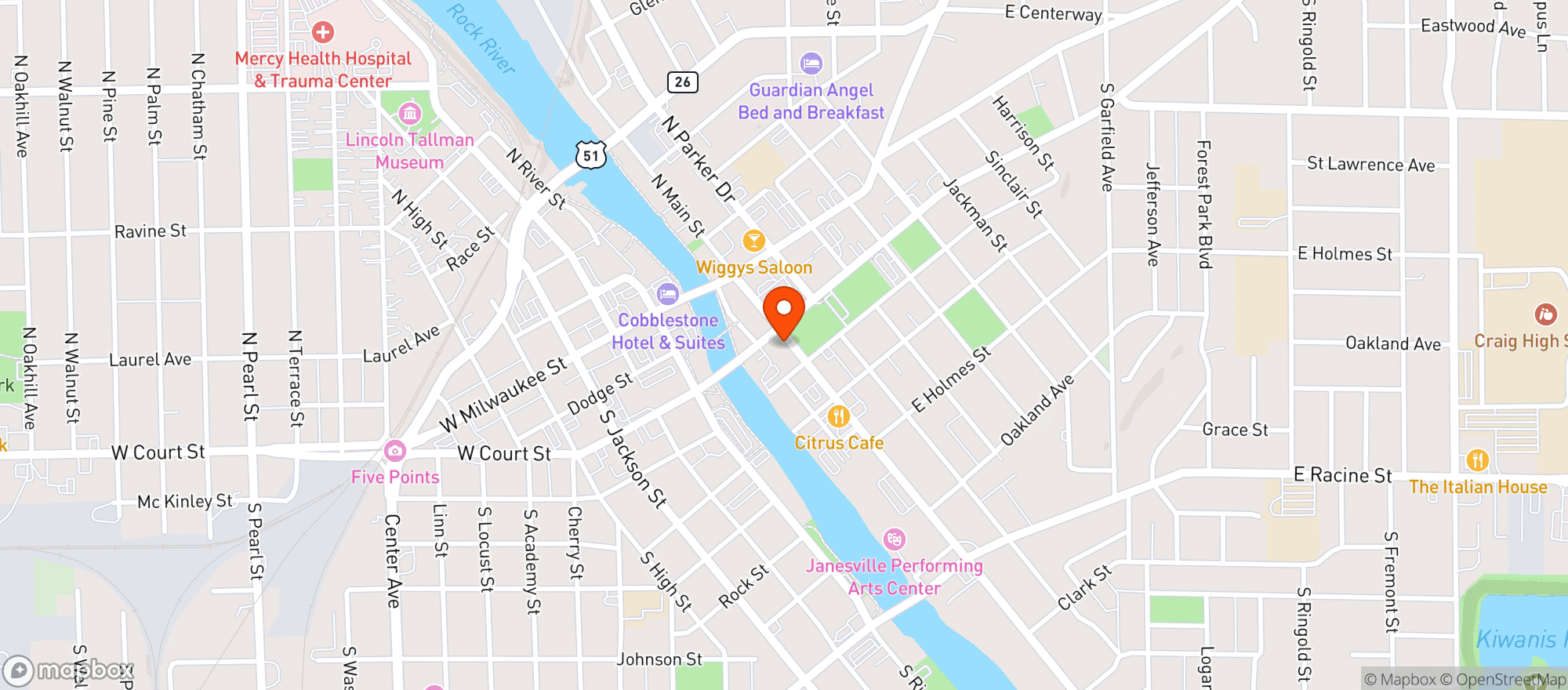 Map showing Lark Market