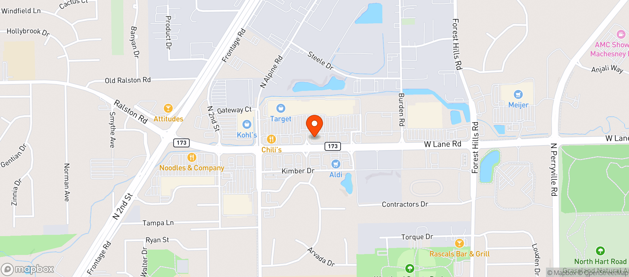 Map showing Gnc
